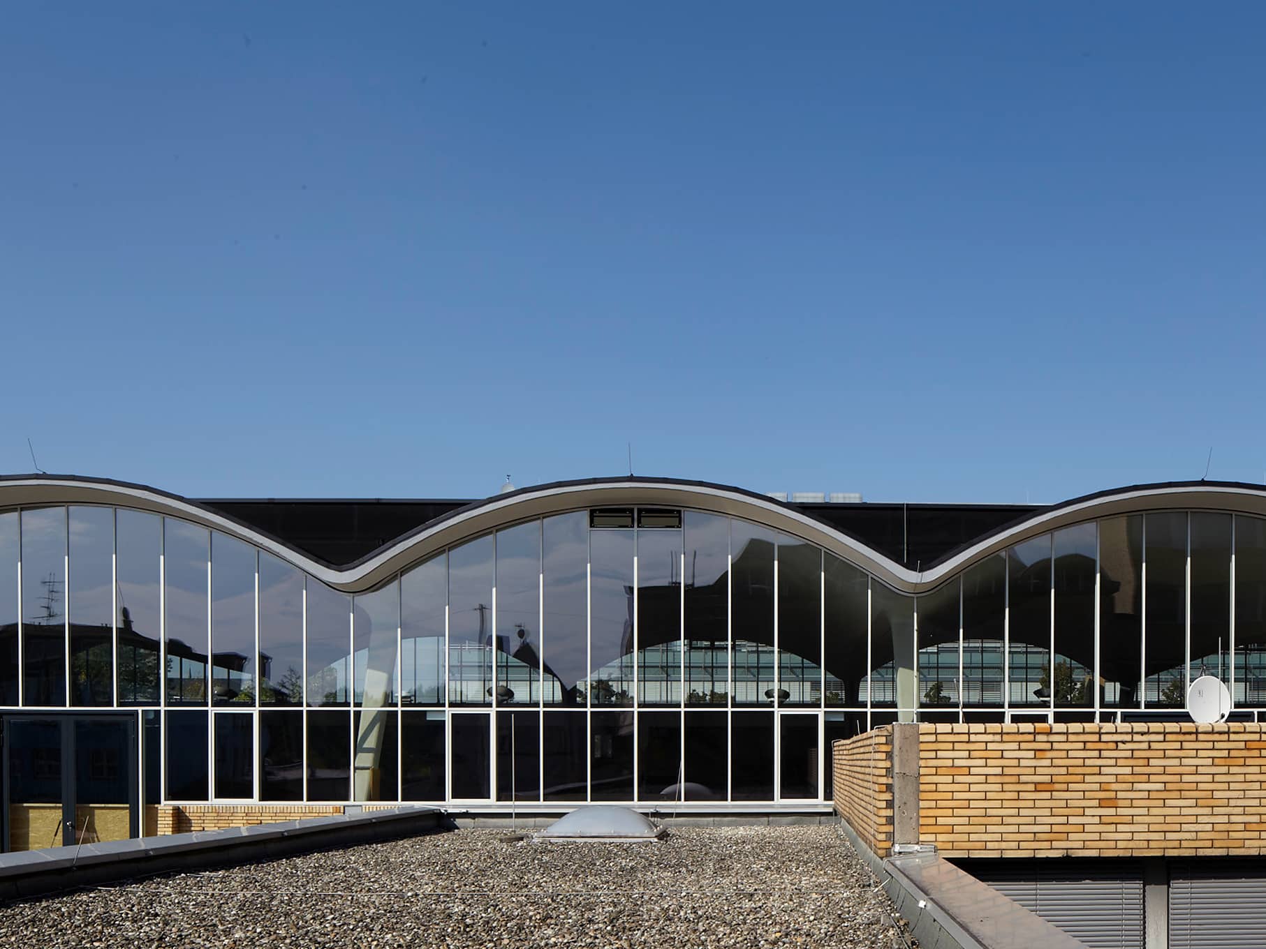 Hydraulic engineering hall glass facade, Darmstadt