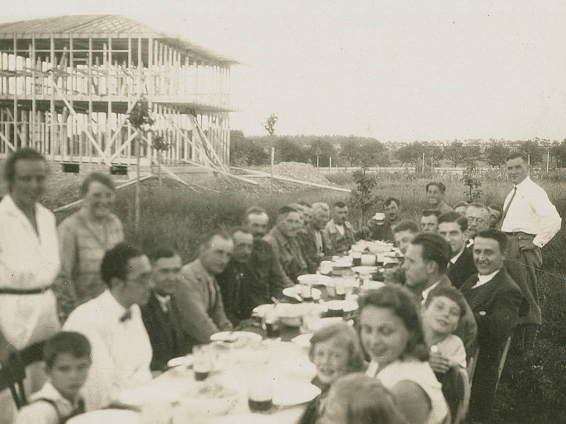 Neufert Haus Holzskelettbau Richtfest 1929, Weimar