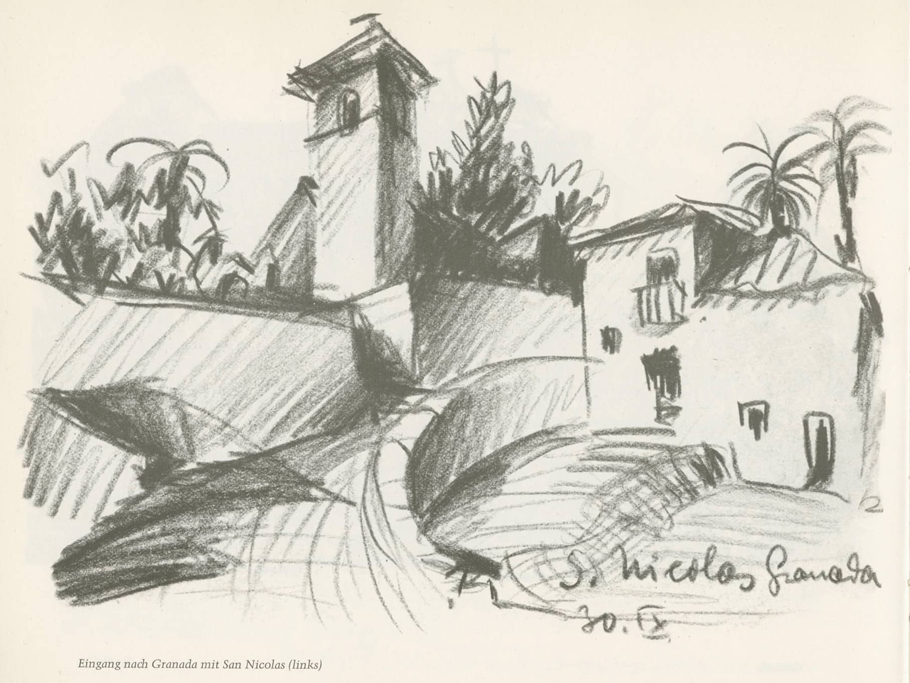 Skizze aus dem Buch “Das Jahr in Spanien 1920/21” von Ernst Neufert